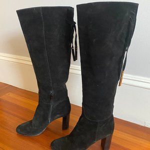 M. Gemi Tall black suede boots, size 40